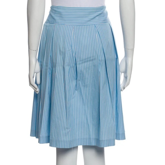 Theory striped pleated skirt knee length high waisted light weight - Picture 2 of 9